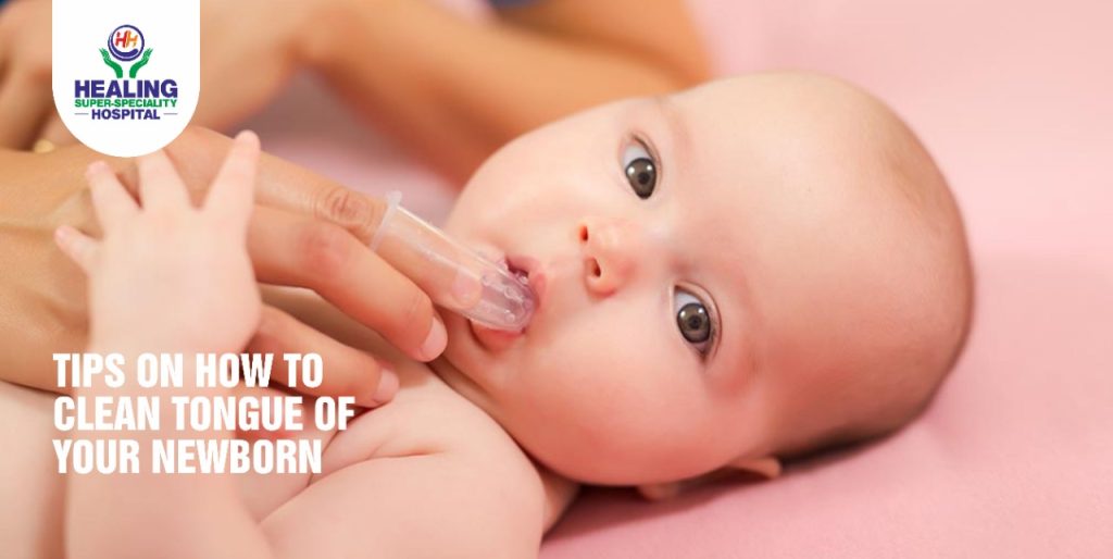 Healing Hospital Baby Tongue Cleaning Pic